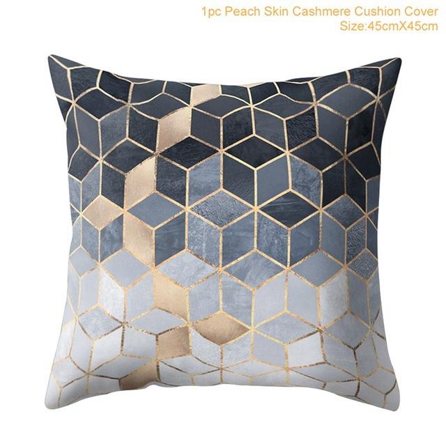 Sandstone Simple Yellow Pillow Geometric Pillow Case Plush Car Living Room Sofa Pillow Nordic