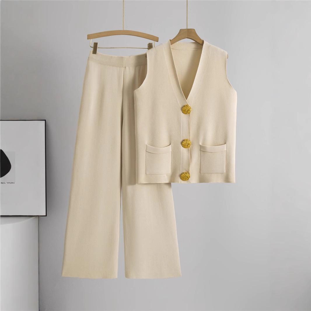 

Women s Summer Sleeveless Top & Wide-Leg Pants Two-Piece Set One Size