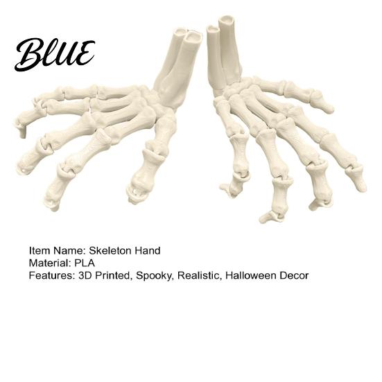 Creepy Gothic Room Accents Halloween Skeleton Hands 3D Printed Hand Bones Model Realistic Creative Holiday Atmosphere Decor Spooky Bone Claw