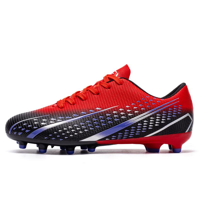 Unisex Football Boots Men's High -top Elastic Socks Mouth Leather Art Lawn Long Nail Football Shoes Children Big Size Football Boots
