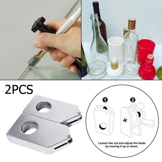 2Pcs/Set Glass Bottle Cutter Head Cutting Machine Craft Blades Tool Replacements