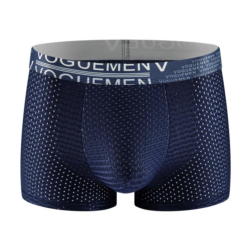 

Ice Silk Mesh Men s Mid-Rise Breathable Boxer Briefs L (80-100 catties)