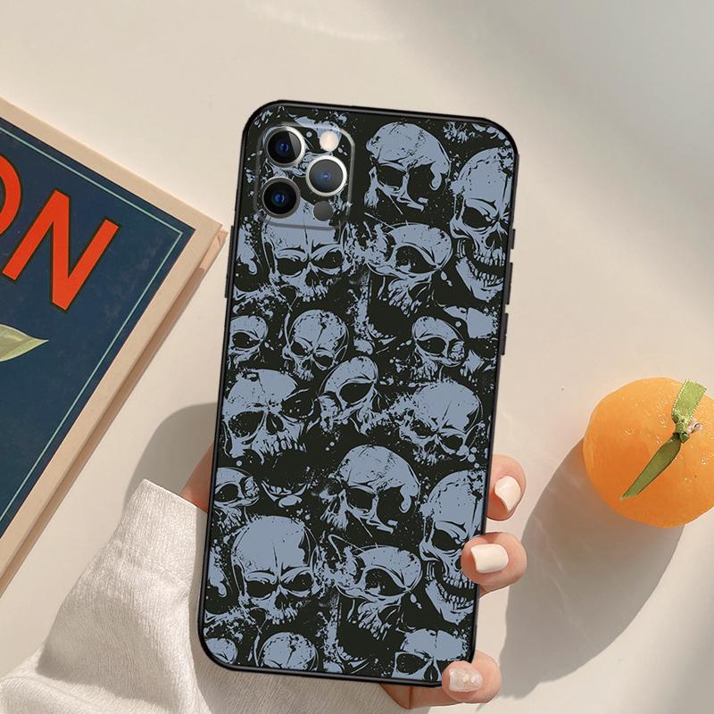 

Skeleton Skull Art Funda Case For iPhone 14 15 16 Pro Max 11 12 13 Pro Max Mini XR 16 15 Plus 16e Phone Cover iPhone 14Pro MAX