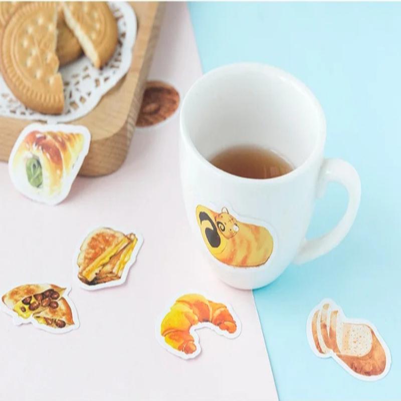 46Pcs/box My Favorite Delicious Food Label Stickers Decorative Stationery Stickers Scrapbooking DIY Diary Album Stick Label