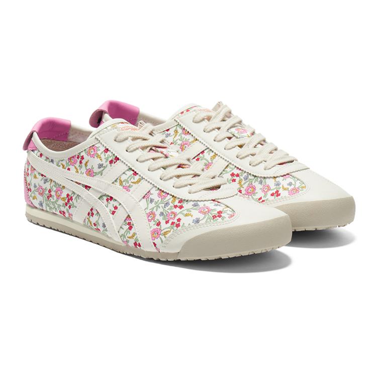 Onitsuka Tiger Mexico 66 Comfortable Versatile Printed Non-Slip Lightweight Low-Top Casual Shoes Unisex sneaker Pink 1183C392-101