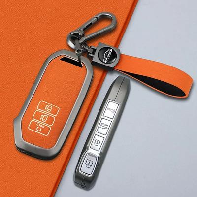 Alloy Leather Key Shell Holder For Kia Sorento Mq4    Ev6 K8 V6 7Button Car Remote Control Key Case Protective Cover
