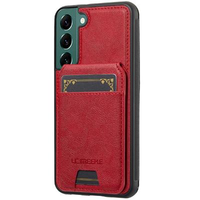 LC.IMEEKE L3 For Samsung Galaxy S22+ 5G Magnetic Case Detachable Card Holder Leather TPU Mobile Cover