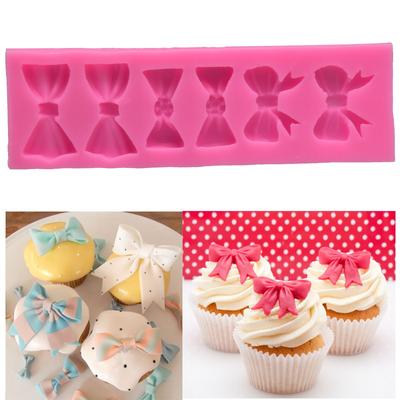 Bow Cake Chocolate Clay Flip Sugar Decorative Plastic Silicone Mold