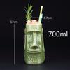 Tazas Tiki de 400 ml, taza para cóctel, cerveza, vino, tazas de cerámica Tiki, artesanías, tazas creativas hawaianas