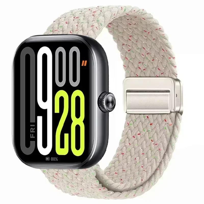 Magnetic Loop for Xiaomi Redmi Watch 4 5 Strap Adjustable Braided Sport Nylon Replacement bracelet for Miband 8 pro/9 pro band