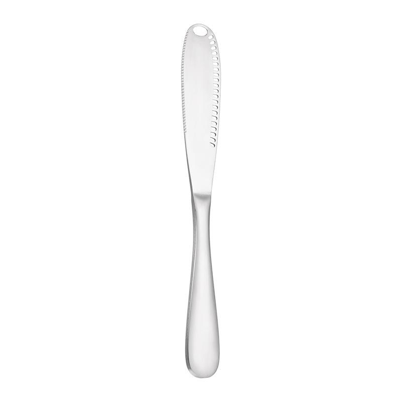 Stainless Steel Serrated Butter Knife with Holes for Spreading Cream Cheese and Jam