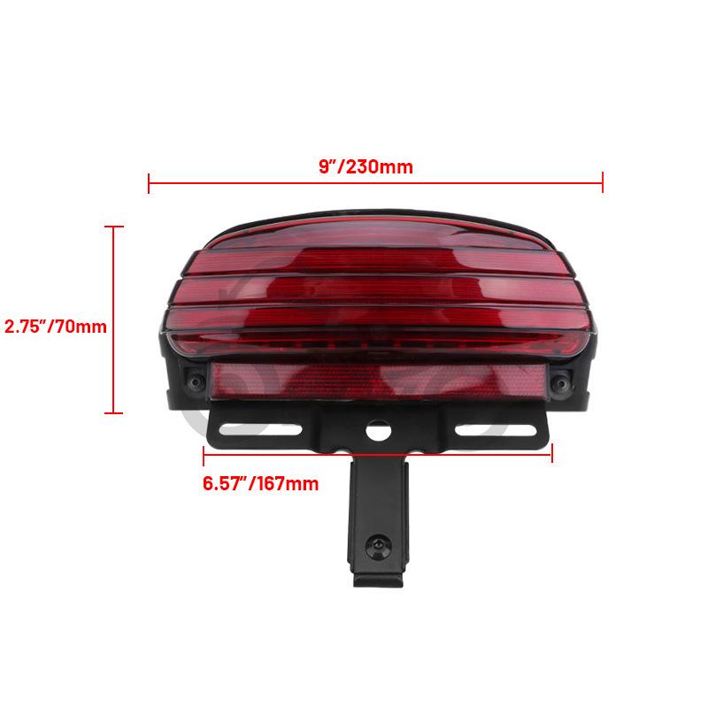 Red Multifunctional Rear Tail Light for Harley Softail/Dyna/Fat Boy Models (2006-2011)