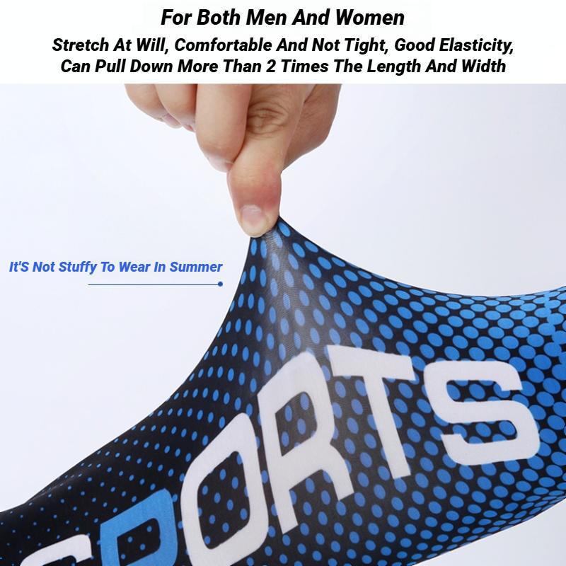 Durable And Safe 2Pcs Summer Fashio Sunscreen Ice Silk Sleeve Uv Sun Protection Cooling Anti-Slip Arm Sleeves Men Women Outdoor Sport Cycling