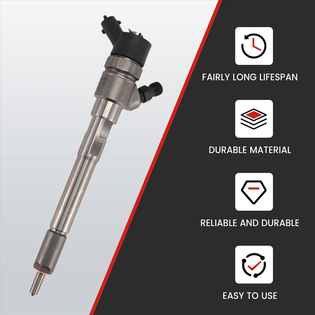 #975O New CRDi Diesel Fuel Injector 33800-27400 0445110245 for Hyundai (Silver)