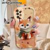 Phone Case: 2D Flat Samsung Galaxy A34 A35 M05 M06 S20 S22 S21 FE Plus 5G Protective Case, Couple Style, Fox Wearing a Scarf, Christmas and Halloween 