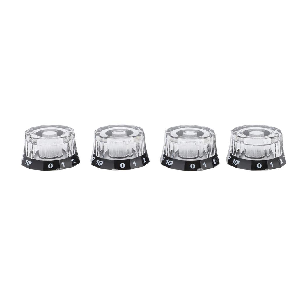 4PCS Electric Guitar Knob Plastic 6mm Inner Diameter Guitar Speed Control Volume Tone Knob
