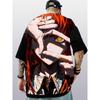 Men's fashion anime printed short sleeved T-shirt