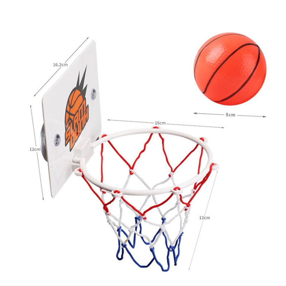 Portable Mini Basketball Game Set For Kids & Adults With 2 Small Inflatable Balls + Air Pump + Suction Cup Backboard For Doors