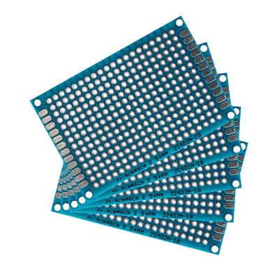 5PCS 4x6cm Prototipo PCB de Doble Cara PCB Universal de Circuito Impreso 4*6cm PCB Azul prototipo