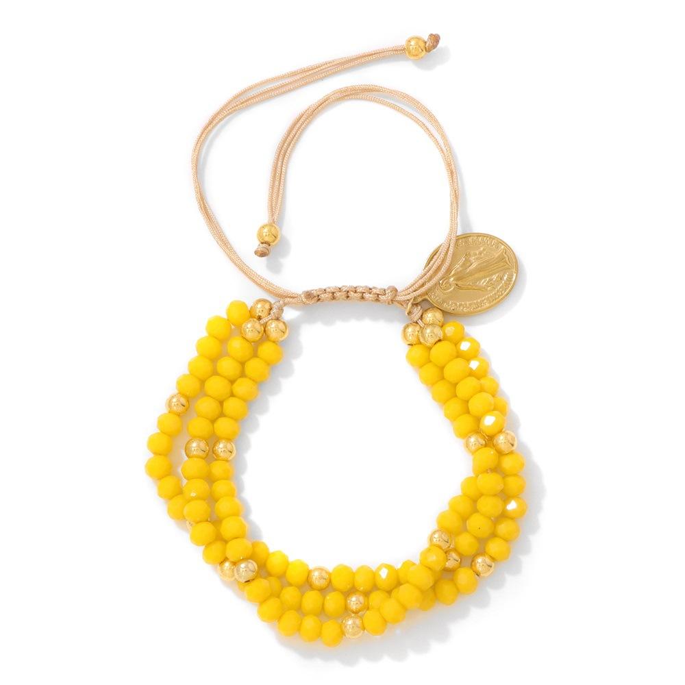 JYL TS Bracelet Men s Braided  Adjustable Classic Enhances Stability & Charm Yellow