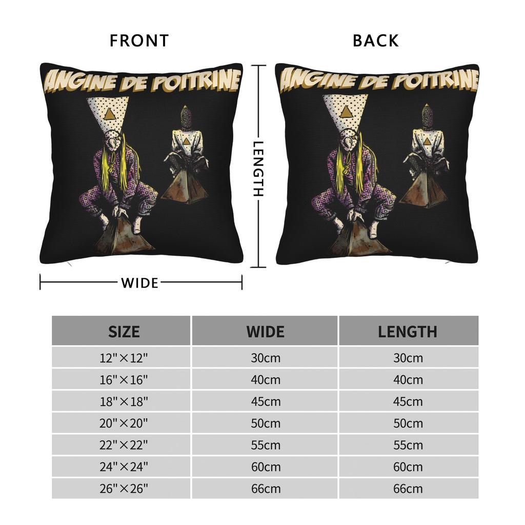 Angine De Poitrine Rock Band Pillow Case  Comfy Pillow Cover Morden Pillowcases For Sofa Bedroom Home Decor