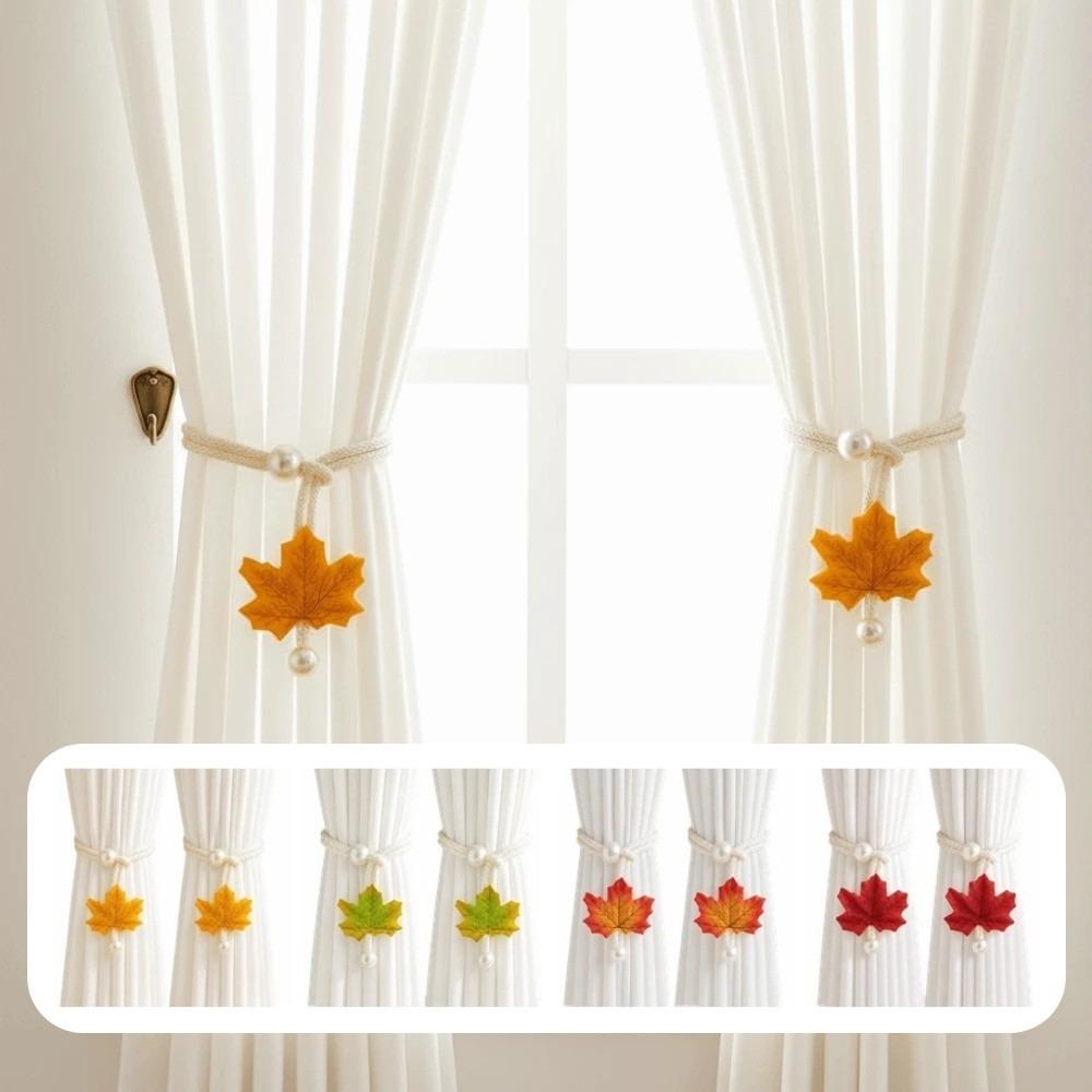 2Pcs/Set Decorative Simulated Leaf Curtain Holdback Creative Curtain Holder Curtain Accessories