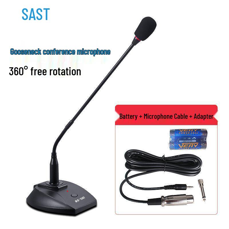 Xiangke OK-32 Wireless Dual Gooseneck Desktop Microphone for Live Broadcasts and Conferences