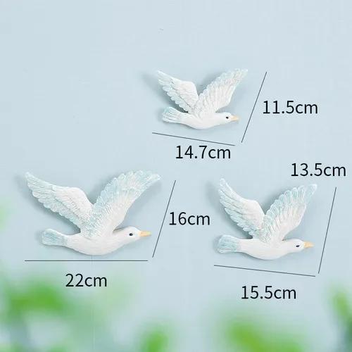 Resin Wall Hanging Seabird Living Room Painted Seagull Cafe Background Decoration Gift Interior