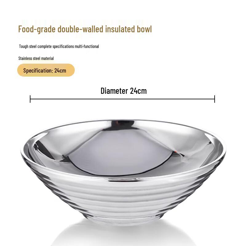 KORDCO 201 Stainless Steel Bright Finish Serving Bowl 24cm x 8.1cm