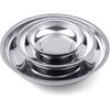 HORUSDY Magnetic Tray | 3-Piece | Round Magnetic Parts Tray | 3 Inch 4 Inch 6 Inch Magnetic Tray For Mechanic'S | Stainless Steel