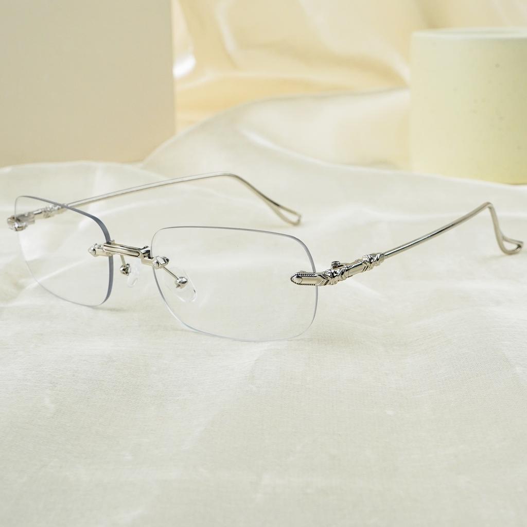 Elegante quadratische randlose modische photochrome Brille, geeignet für alle Gesichtsformen, perfekt zur Dekoration für Damen und Herren