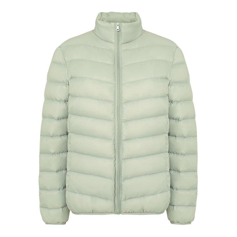 

Женская легкая короткая пуховая куртка - Осень/Зима 2024, 90% белый утиный пух, воротник-стойка, приталенный силуэт, трендовая повседневная верхняя одежда. S