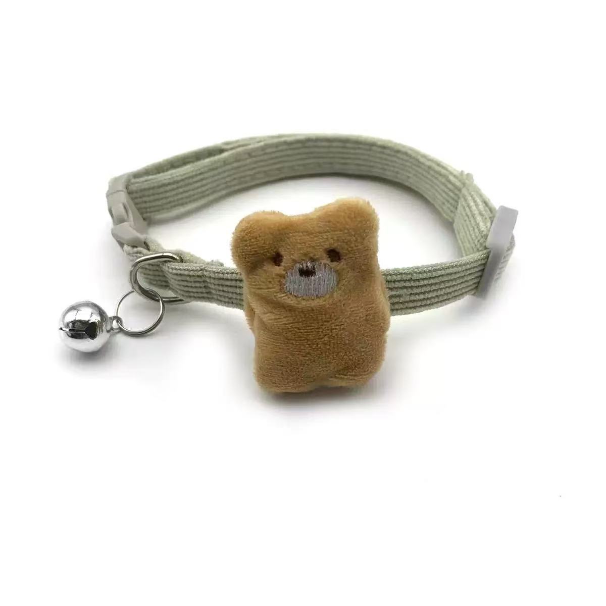 

Регулируемый ошейник для питомца с колокольчиком - Мягкий удобный ошейник для собаки, Регулируемый ошейник для щенка, Прочный на шейник для питомца светло-зеленый