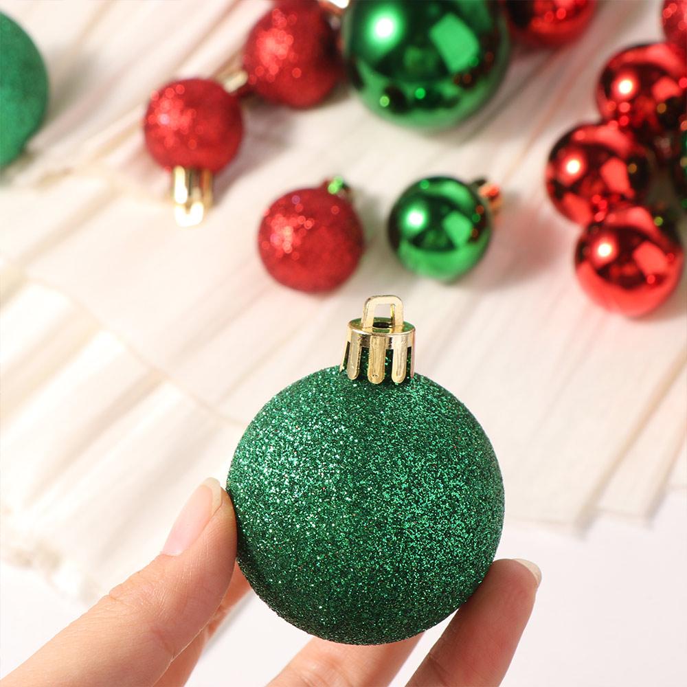42Pcs 3/4/5cm Electroplated Christmas Hanging Balls Xmas Tree Pendants  Merry Christmas Tree Decor