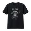 BLITZ Voice of a Generation Skull Print Black T Shirt for Men Small Vintage Washed Breathable Homme Streetwear Casual Unisex