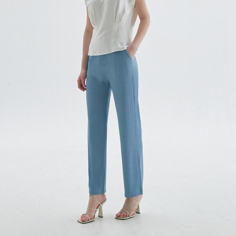 Baiyu Women Cool Pleats Easy Pants Pwgs Set