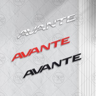 Car Sticker For AVANTE Lettering Logo 3D Decal Grille Body Decoration Badge Rear Trunk Emblem Decor Accessories
