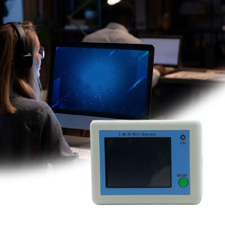 2.4Inch Color Display WIFI Signal Scanner 2.4Ghz/5Ghz Rechargeable 600mAh Battery Router Analyzable WIFI Helping Tool