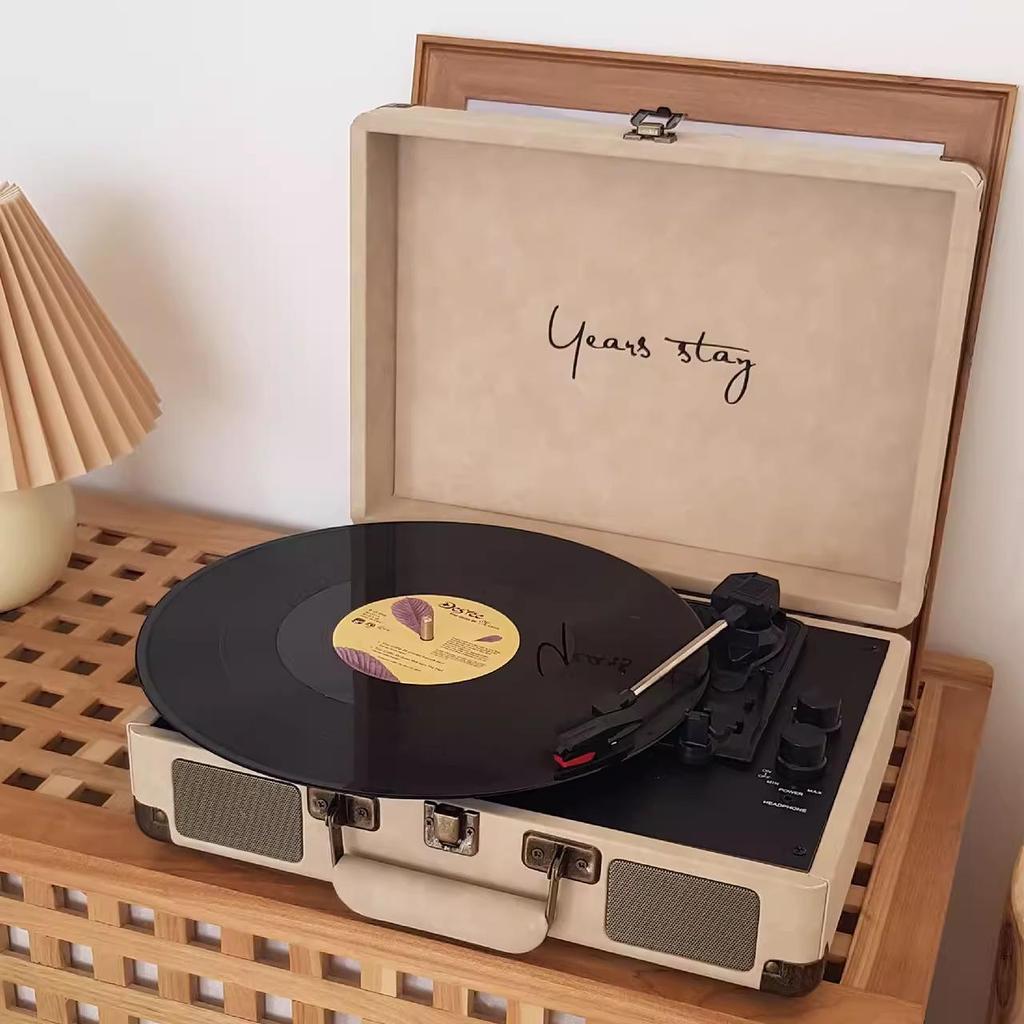 Portable Retro Bluetooth Vinyl Turntable and Multifunctional Speaker