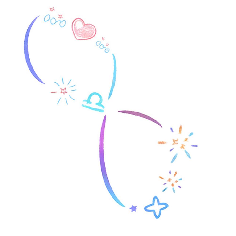 Zwölf bunte Tattoo-Aufkleber Wasserdicht Lang anhaltender Aufkleber Schlüsselbein Niedlich Damen V1U5