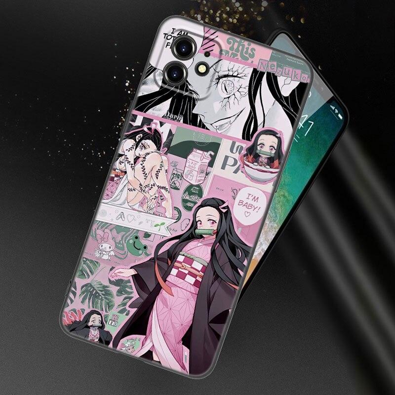 Demon Slayer Kamado Nezuko Anime Phone Case For Apple iPhone 13 12 Mini 11 Pro XS Max XR X 8 7 6S 6 Plus SE 2022 2020 5S 5 Cover