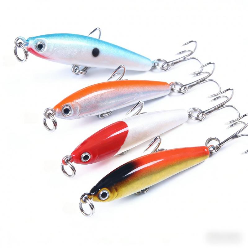 Long Casting Sinking Pencil Lure10No. Hook Micro Object6CM3.4GLure for Bass with Curved Mouth, Suitable for Wild Fishing In Fres