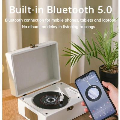 Przenośny system audio Bluetooth z ładowaniem, wszystko w jednym, odtwarzacz z dużą baterią, retro wielofunkcyjny głośnik, odtwarzacz CD