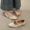 French single shoes women's summer 2025 autumn new gentle temperament low heel Mary Jane versatile flat small leather shoes soft