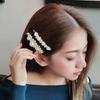 18pcs/set Geometric Pearl Hairpin Set Side Clip Duckbill Clips Exquisite Zinc Zinc Alloy Hair Clips  Women