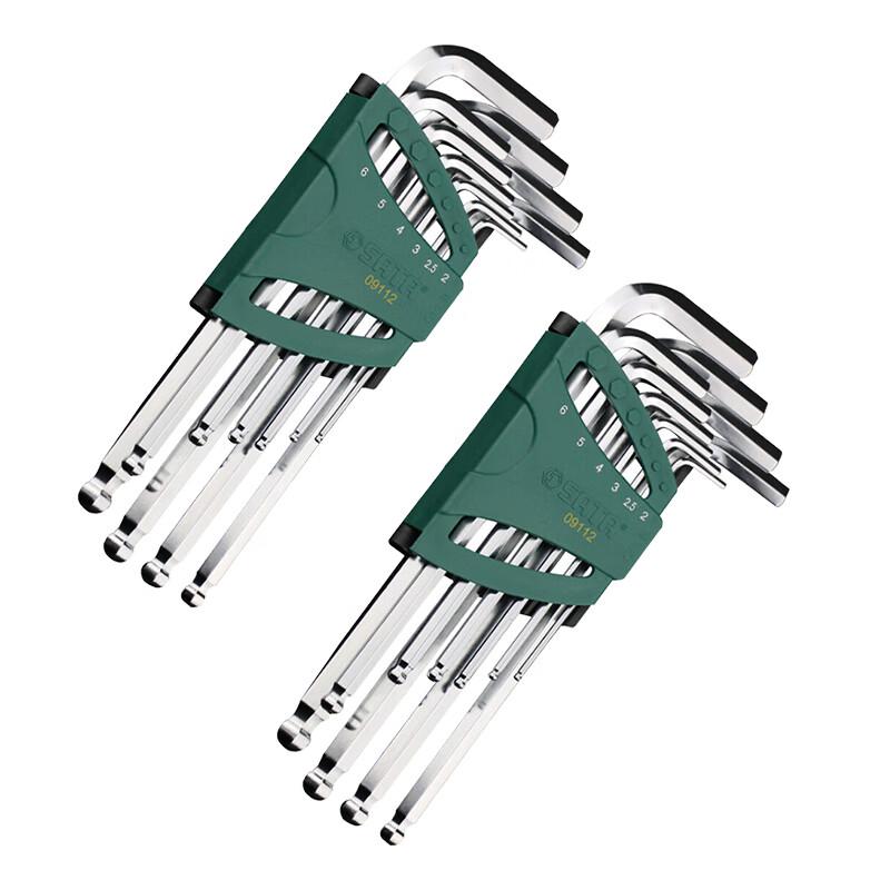 SATA 09112 10-Piece Extended Ball-End Hex Key Set