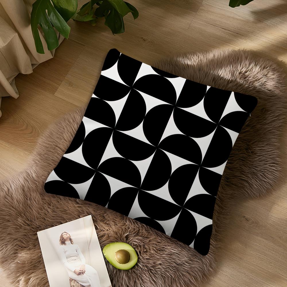 Geometric Bauhaus art Pillow Case Living Room Accent Couch Back Support Square Lounge Restful Nap Companion ?