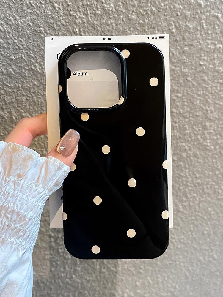 Sterne Beliebter Stil Ins Polka Dot Design Handyhülle Für iPhone 17 Pro Max 16 15 13 14 Glänzend IMD TPU Rückseite