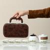 Yanhe Coarse Pottery Qingshan One Pot Four Cups Travel Set Outdoor Ceramic Teapot Coarse Pottery Set Kuaike Cup Commemorative