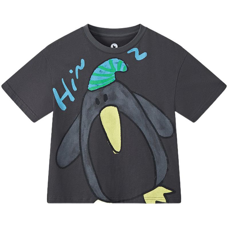 MQD Boys 7A Antibacterial Cotton Penguin Street Style T-Shirt 170